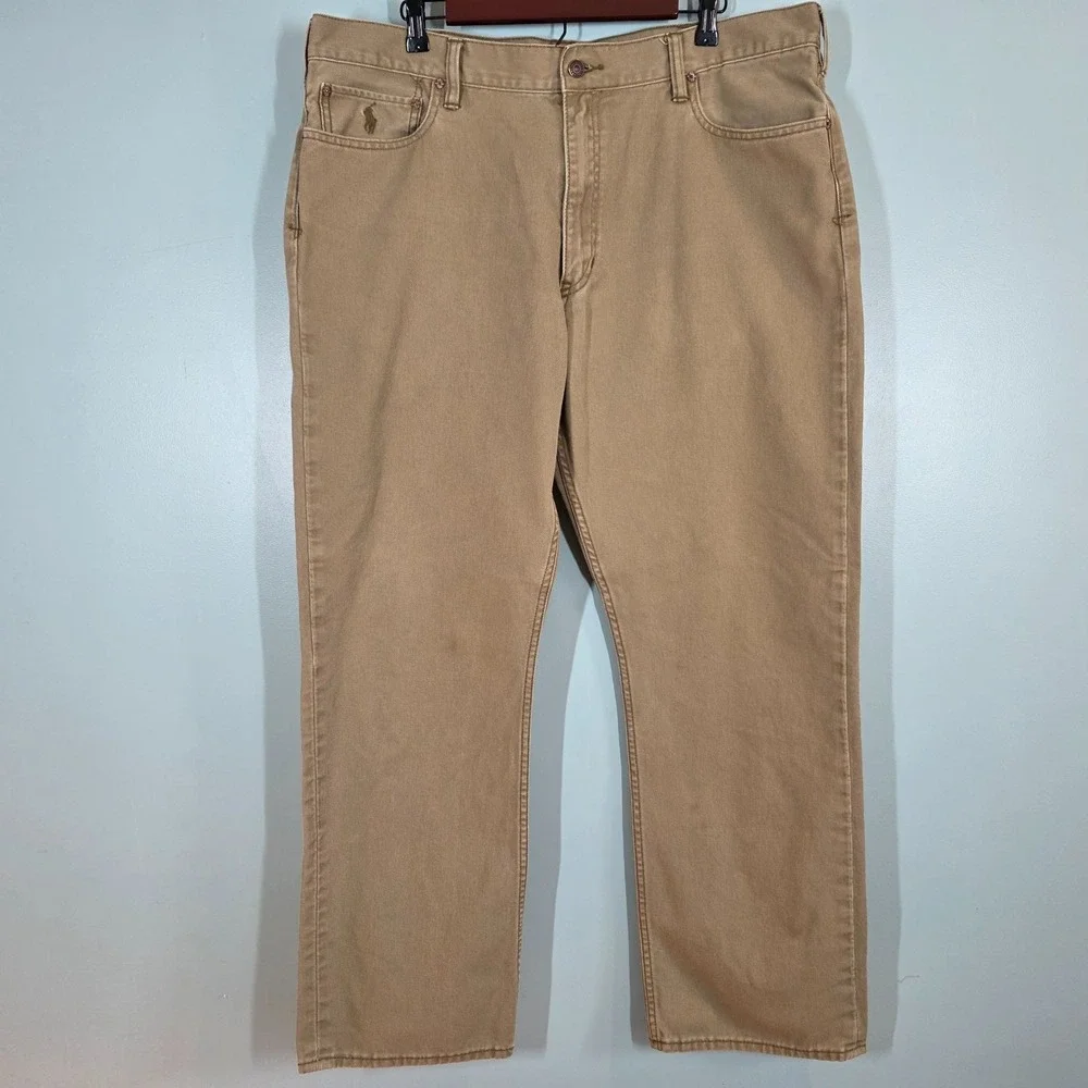 Polo Ralph Lauren Classic 867 Khaki Jeans Men's 40x31 Cotton Straight Fit Cotton